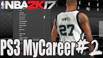 NBA 2K17 - PS3 MYCAREER #2 - Career Debut!