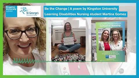 Kingston University student recites poem about being a student learning disability nurse