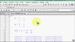 Two Dimensional Array Matrix Multiplication