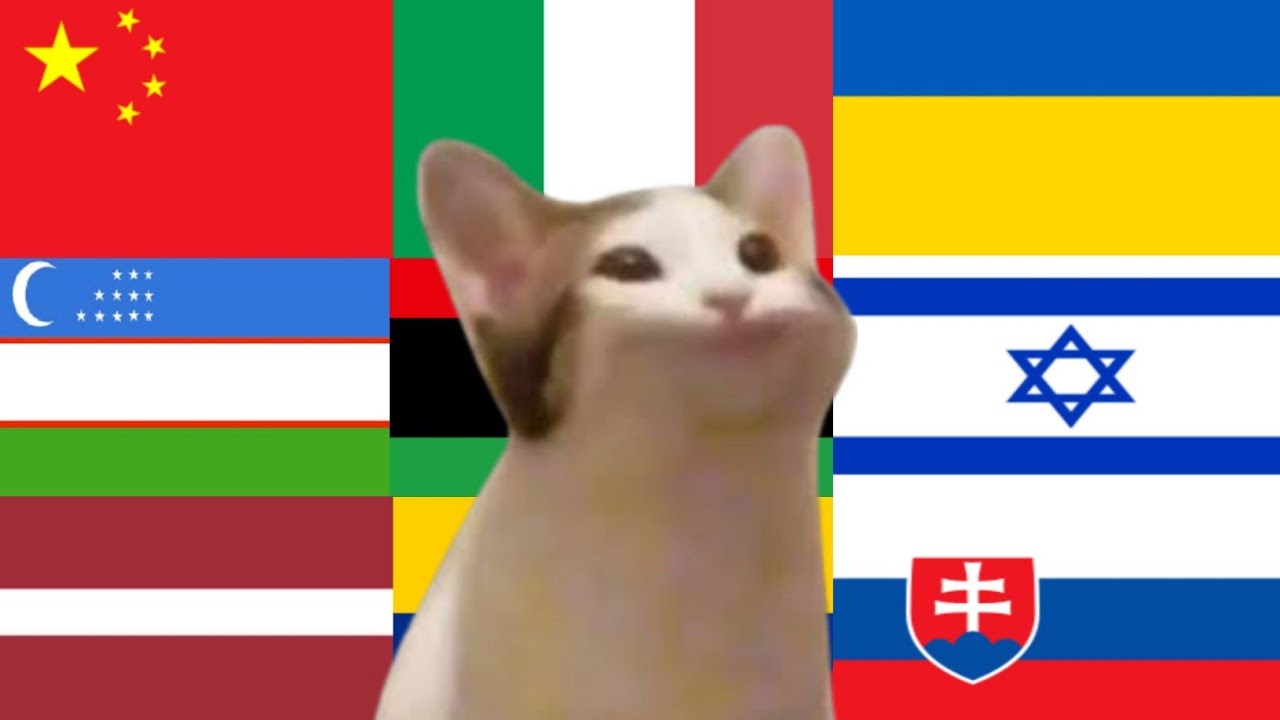 Pop Cat in different languages meme - YouTube