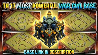 🔥 MOST POWERFUL TH17 WAR BASE WITH COPY LINK | Clan War Leagues 2026 #th17 #th17base #th17cwlbase 