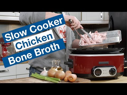 🔴 Slow Cooker Chicken Bone Broth Recipe 