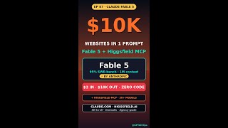 Claude Fable 5 + Higgsfield MCP: $10K Animated Websites From 1 Prompt #Shorts