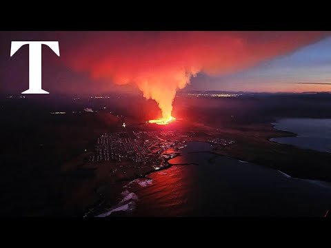 A volcano in Iceland erupts for the second time this year