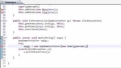 Java Game Development with Slick - 6 - Creating the Main Window