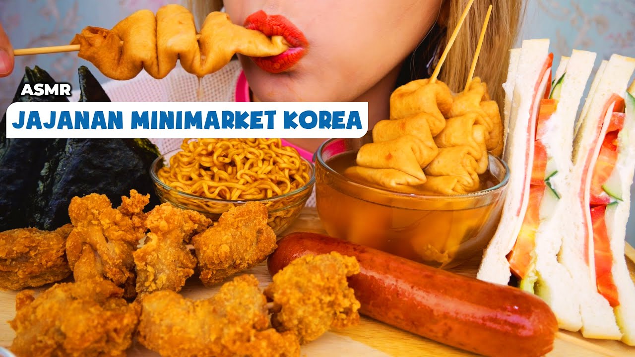 AUTO BEGAH😫 ASMR JAJANAN MINIMARKET KOREA ODENG, ONIGIRI, SOSIS & AYAM KARAGE 🍢🍙🍗 | ASMR Indonesia