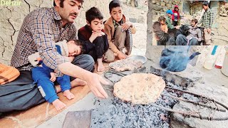 Sacrifice Of The Father For The Children And Trying To Collect Firewood In The High Rocks