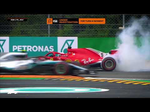 Hamilton and Vettel Collide at Monza | 2018 Italian Grand Prix