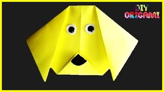 How To Make A Origami Paper Dog Face || DIY Paper Dog Face