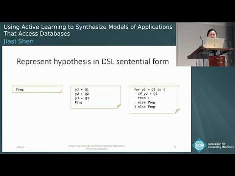 Using Active Learning To Synthesize Models Of Applications That Access Databases
