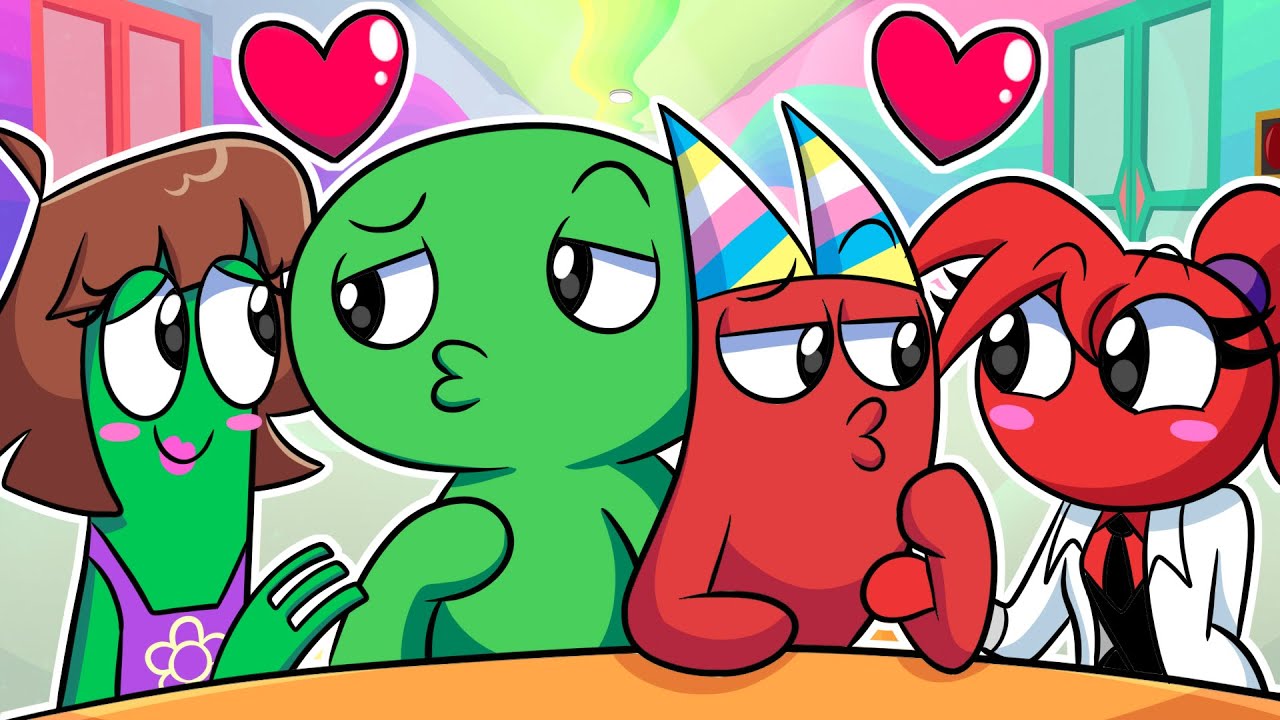 RAINBOW FRIENDS FALL in LOVE?! (Cartoon Animation) 