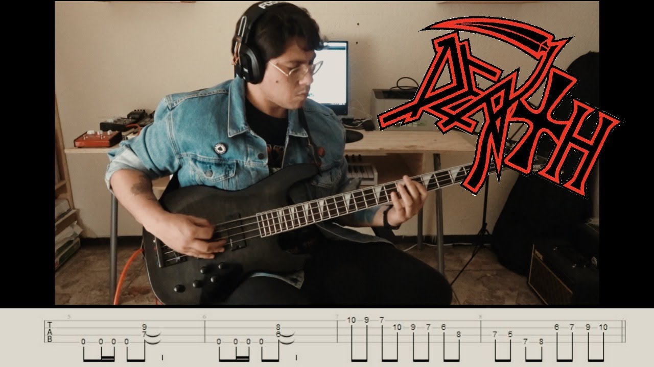 Death-Crystal Mountain Bass Cover with On-Screen Tabs - YouTube