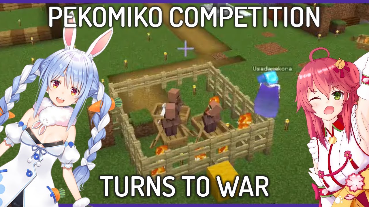 Usada Pekora & Sakura Miko compete in a parkour, steal each others stuff, Peko take peoples hostage