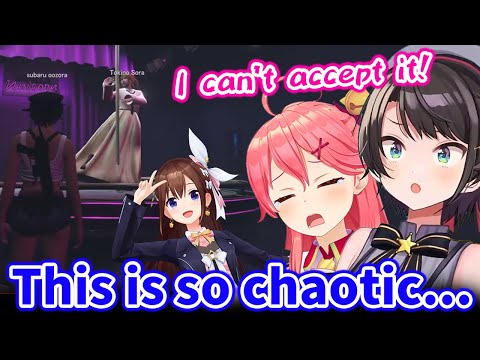 mirukoさん専用 Miko and Subaru got stunned by Sora dancing pole dance【HoloGTA