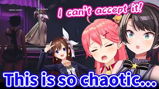 Miko and Subaru got stunned by Sora dancing pole dance【HoloGTA Hololive】