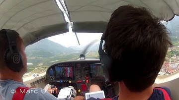 Trento LIDT Cockpit view Dynamic WT9 Approach and Landing