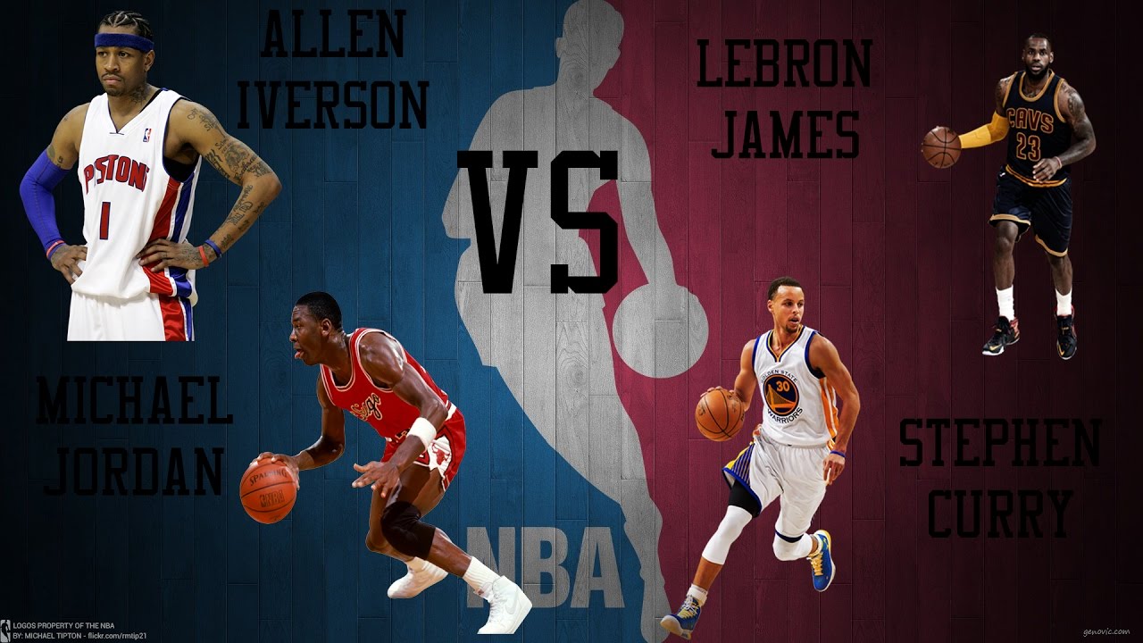 Lebron James Stephen Curry Vs Michael Jordan Allen Iverson