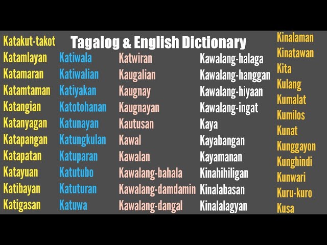 Tagalog To English Google Search