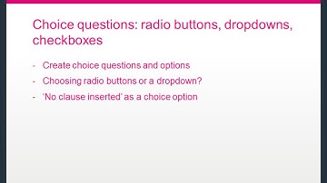 Weagree Wizard, Admin tutorial A.5, Choice questions: radiobuttons and dropdowns