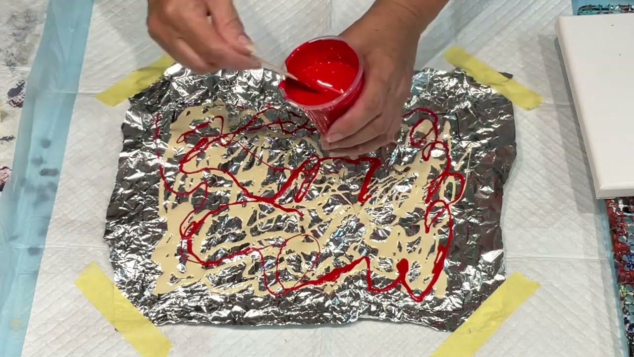 Best ever super aluminium foil dipped acrylic must see this easy art technique