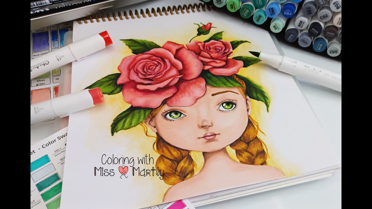 Color along|  Coloriage Wild 2 | Emmanuelle Colin | gray scale with Ohuhu Markers