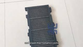 Rubber screen panel offers durable, flexible, and quiet screening with precise sizing. 