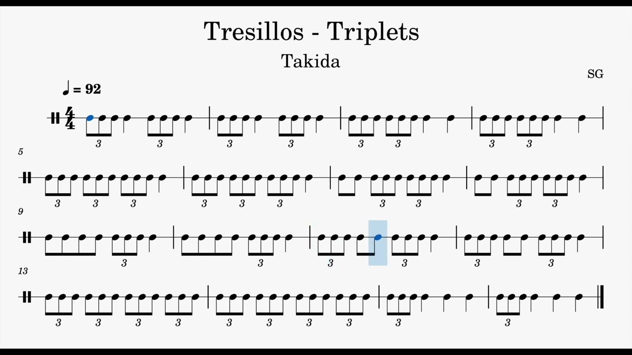 Lectura Rítmica - Tresillos 1 (Triplets)