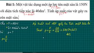 Hướng dẫn giải các dạng bài tập áp suất chất rắn Vật lý 8