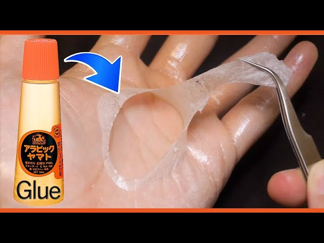 【癖になる最高の快感】乾いた液体ノリを剥がしていくだけの動画 ～再編集ver～【ASMR Peeling off the dried liquid glue on my hands】