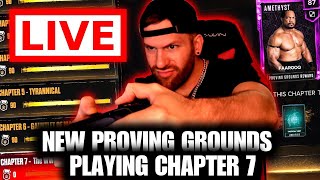 NEW CHAPTER 7 PROVING GROUNDS + CARD MARKET UPDATE!? WWE2K24 MyFACTION Live Stream