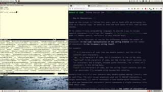 Advent of Code 2015, Day 8, solution in vim editor