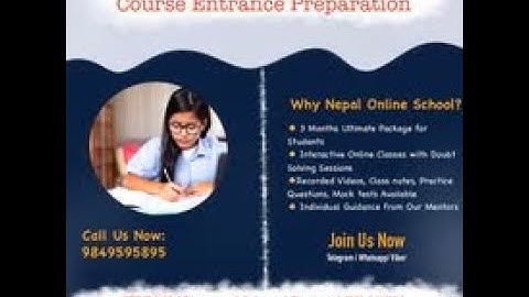 After See Bridge Course Entrance Preparation or +2 Science & Management Entrance or CTEVT Entrance