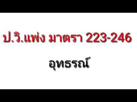 ประมวลกฎหมายวิธีพิจารณาความแพ่ง มาตรา 223246