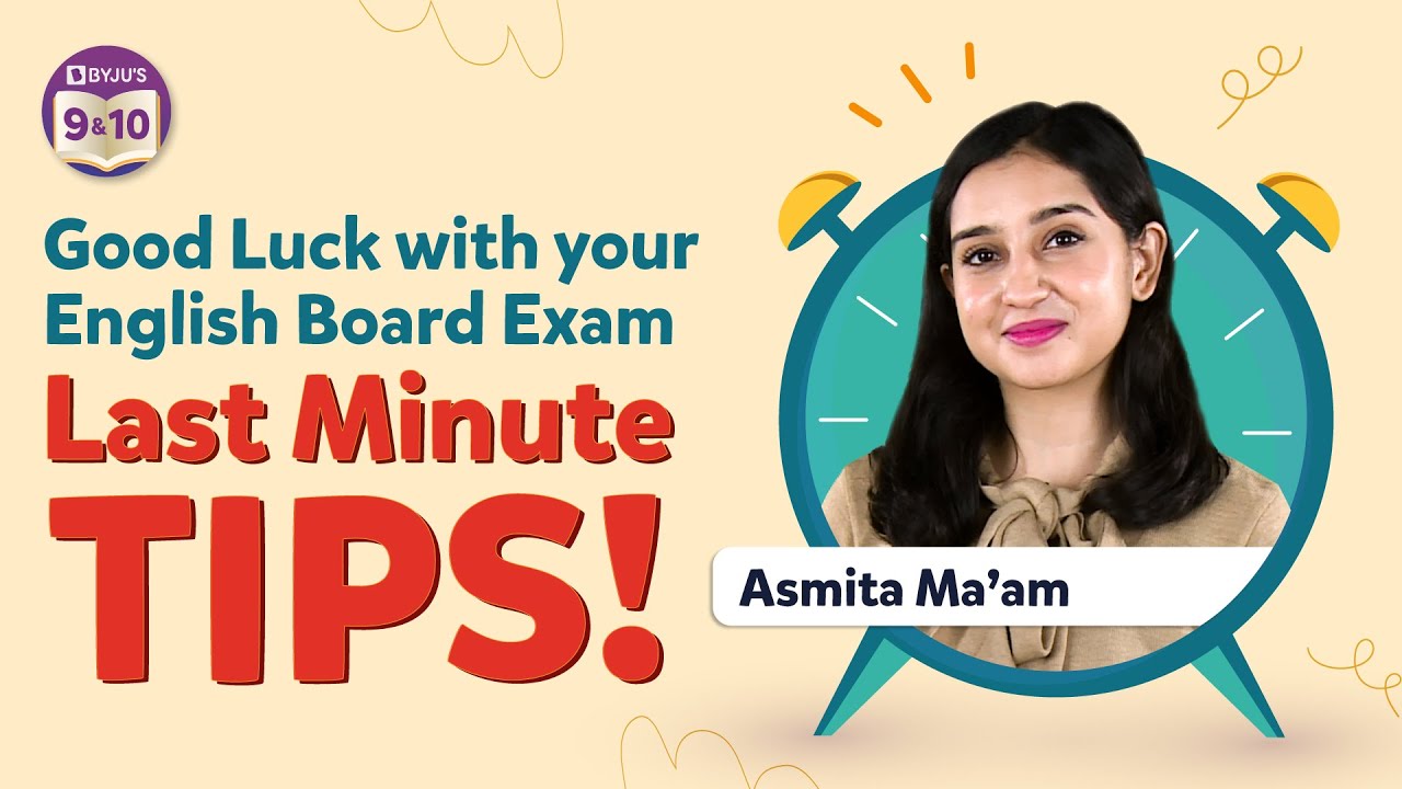 Last-Minute Tips for CBSE Class 10 English Board Exam | Good luck with ...