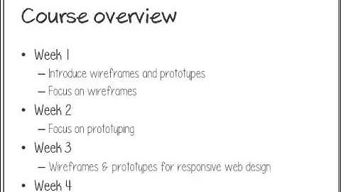 UX Design Methods: Wireframes and Prototypes -- Lesson 1, Part 1