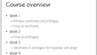 UX Design Methods: Wireframes and Prototypes -- Lesson 1, Part 1