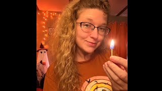 🍁 ASMR: Striking Matches During a Rainstorm & Whispering 🍁