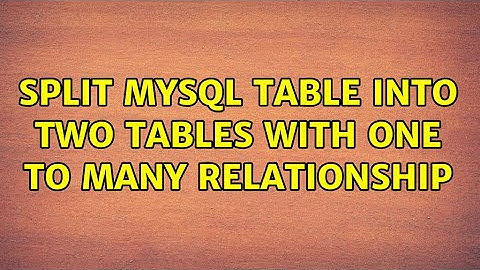 Split MySql table into two tables with One to many Relationship