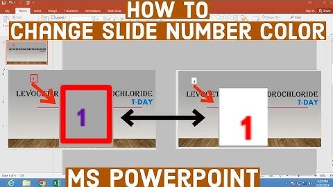 How to Change Slide Number Color in MS PowerPoint | MS PowerPoint Change Color Of Slide Number