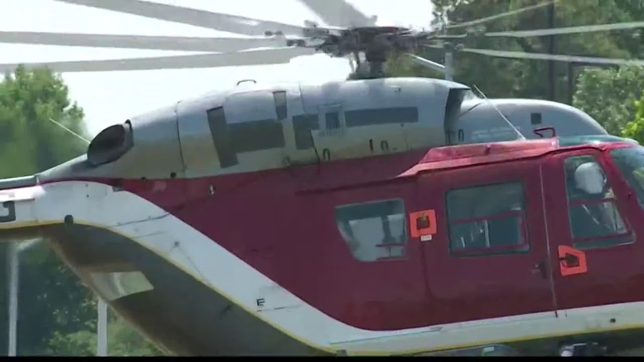 Child on a bike hit by car, flown to hospital - YouTube