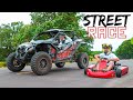 Shifter Kart vs. Maverick X3 STREET RACE!! (We got tickets)