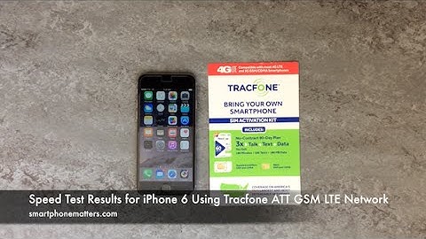 Speed Test Results for iPhone 6 Using Tracfone ATT GSM LTE Network