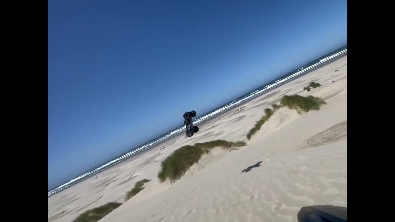 Traxxas Sledge Launches From Sand Dune In Newport Oregon YouTube