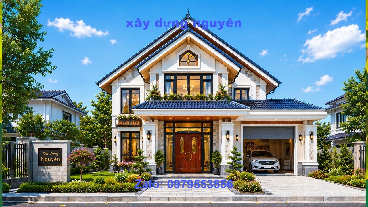 Mẫu Biệt Thự 2 Tầng Mái Thái Diện Tích 8x17m Thiết Kế 4 Phòng Ngủ #nhacap4 #maithai