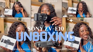 Best Camera For Creators Sony Zv-E10 Unboxing, Settings Accessories Footage Audio Test