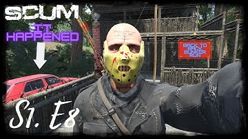 SCUM 0.8-Single-Player-Series. Season 1 Episode 8. You wont believe What Happened!! B2B Bunkers!!