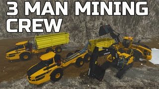 FARMING SIMULATOR 2017 | MINING STONE AND MAKIN' CONCRETE | 3 MAN CREW