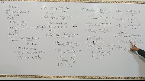 Ex 2.1 Q.1 calculus with analytical geometry by Shahzad Ahmed. #differentiability #bsmath