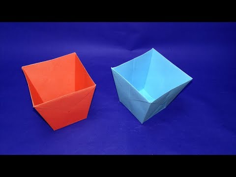 crafts diy-paper bucket-How to make easy origami paper Bucket-easy paper craft