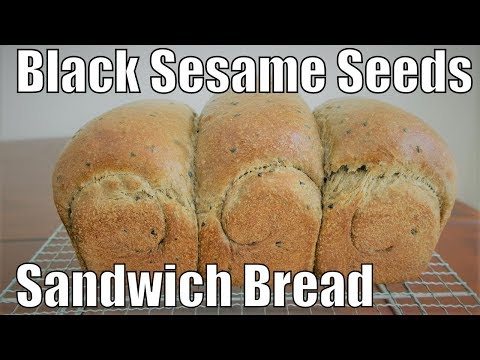 Sandwich Bread made with Black Sesame seeds -Homemade loaf recipe[Gourmet Apron 416]